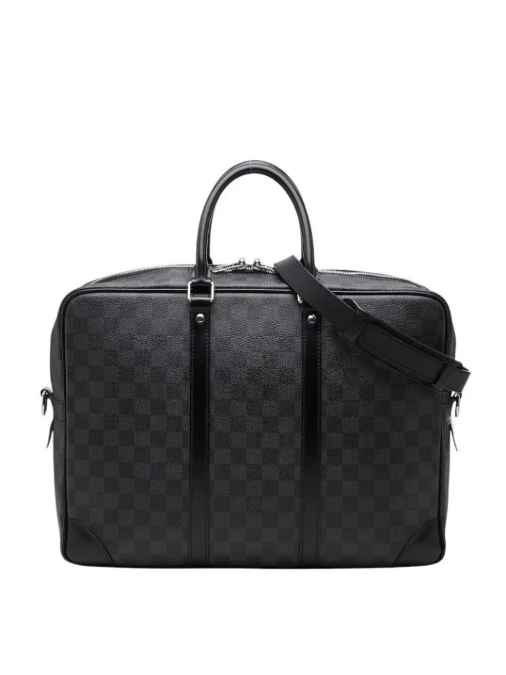 Louis Vuitton Damier Graphite Voyage GM Business Briefcase Black Gray Leather